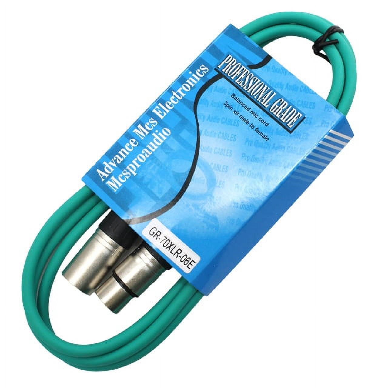 MCSPROAUDIO 6 FOOT MALE TO FEMALE XLR CABLE - Green