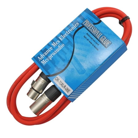 MCSPROAUDIO 6 FOOT MALE TO FEMALE XLR CABLE - Orange