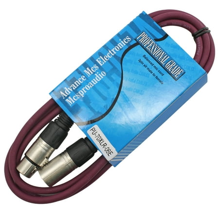MCSPROAUDIO 6 FOOT MALE TO FEMALE XLR CABLE - PURPLE