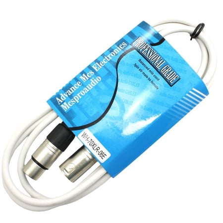 MCSPROAUDIO 6 FOOT MALE TO FEMALE XLR CABLE - White