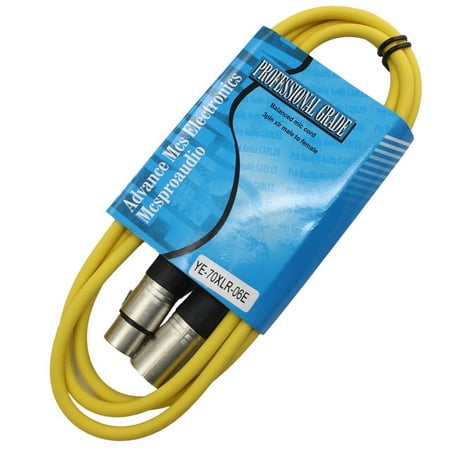 MCSPROAUDIO 6 FOOT MALE TO FEMALE XLR CABLE - Yellow