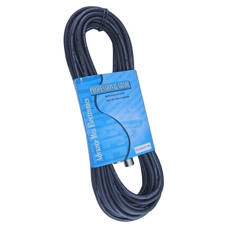 MCSPROAUDIO 75 FOOT MALE TO FEMALE XLR CABLE - Black