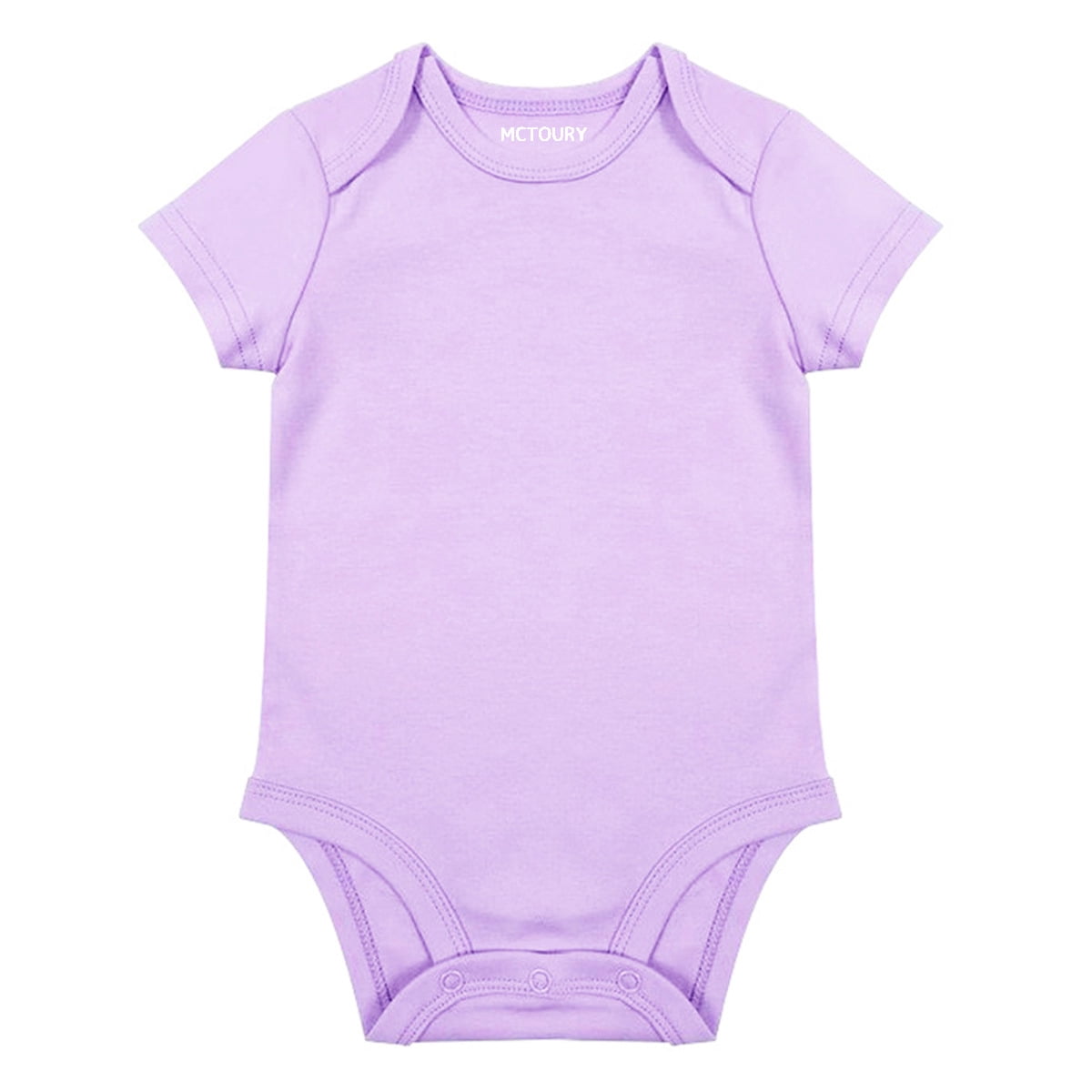 MCTOURY Baby Bodysuit for Infants – Short Sleeve Envelope Neck Onesie with Snap Closures, Soft Breathable Cotton, Unisex Newborn Clothes for Girls & Boys