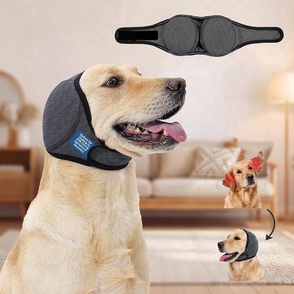 MCTOURY No-Shake Ear Wraps for Dogs: Reduce Ear Shaking by 95% During Hematoma Recovery - Secure No-Slip Fit After Surgery - Cone Alternative for Large Breeds Labs/Goldens/Shepherds