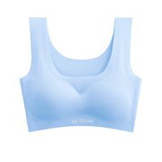 MCTOURY Seamless Wireless Sports Bra for Women   Ultra-Lightweight Breathable Moisture-Wicking Fabric with Built-in Support, Ice Silk Yoga Bra for Daily & Workout Wear