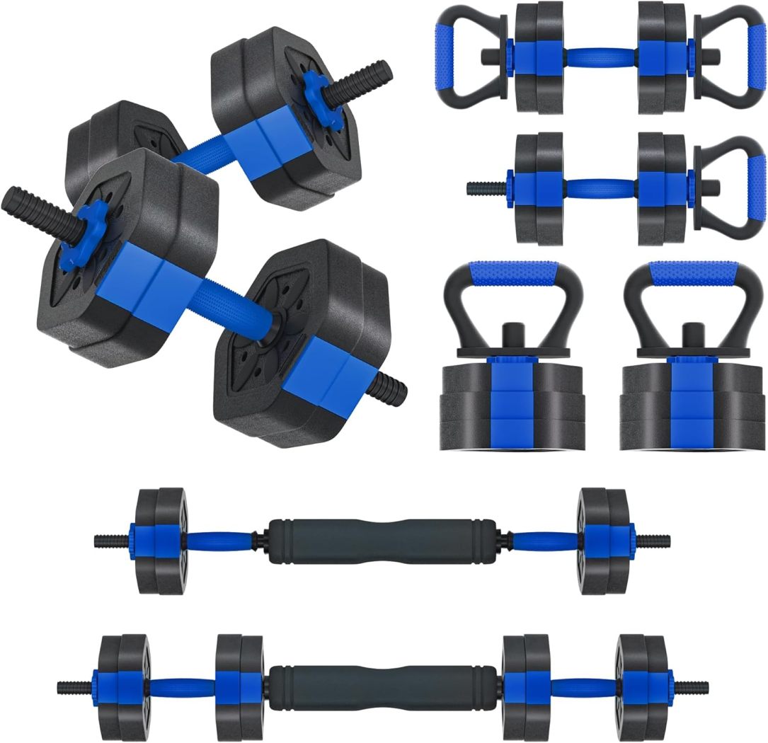 MCTZ Dumbbell Sets Adjustable Weights, Free Weights with Connector, Non ...