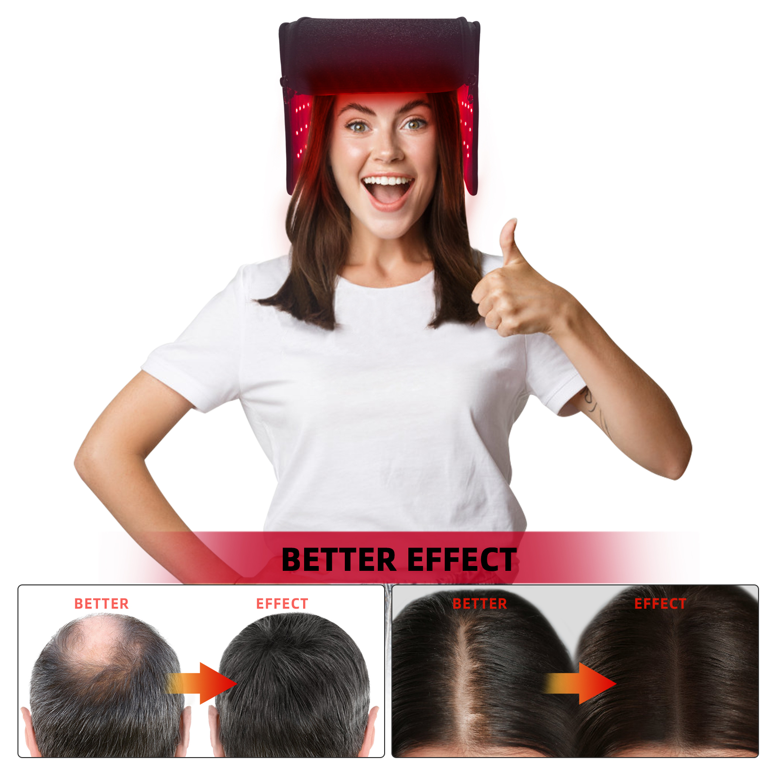 MCWOFI Red Light Therapy Cap,215 LEDs,Hair Loss Device,Hair Growth Cap Hair Loss for Men & Women