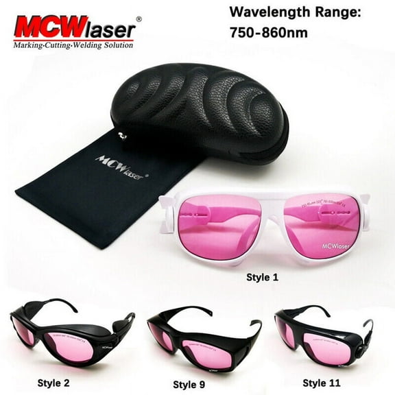 MCWlaser Laser Safety Glasses Goggles 750-850 & 765-830nm Typical 755nm 808nm