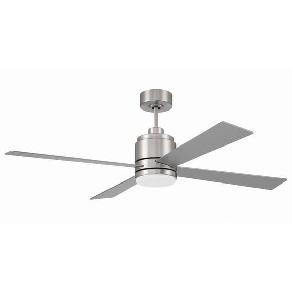MCY52BNK4-Craftmade Lighting-McCoy - 4 Blade Ceiling Fan with Light Kit-16.46 Inches Tall and 52 Inches Wide-Brushed Polished Nickel Finish