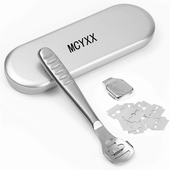 MCYXX Pedicure Callus Shaver Foot File Care Hard Skin Remover Callus Shaver Sets with Case, Foot File Heads & 10 Replacement Blade