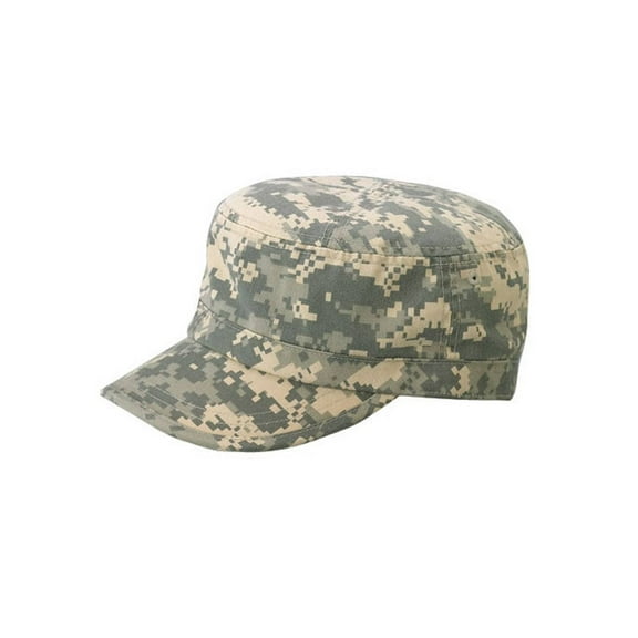 MCap Camo Twill Washed Hook and Loop Closure Army Cap, Digital