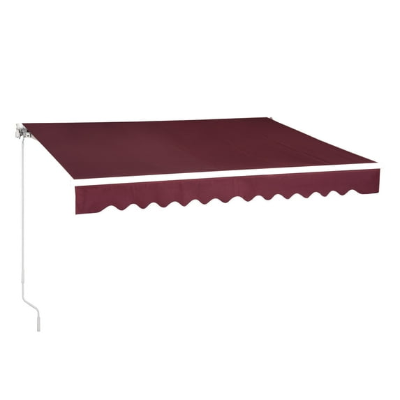 MCombo 12' x 10' Burgundy Manually Retractable Patio