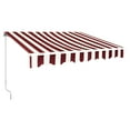 thumbnail image 1 of MCombo 13' x 8' Brick Red and Beige Manually Retractable Patio Awning, 1 of 11