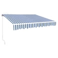 thumbnail image 1 of MCombo 13'x8' Manual Retractable Patio Awning Sunshade Shelter Window Door Awning Commercial Grade - Quality 100% 280G Polyester Outdoor Canopy Aluminum Frame, 1 of 14