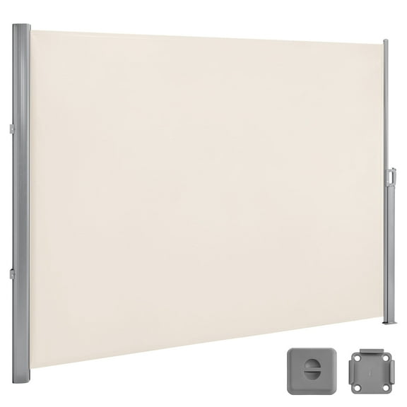 MCombo 138''x 71'' Fully Assembled Patio Retractable Side Awning for Garden, Balcony and Pools, Beige