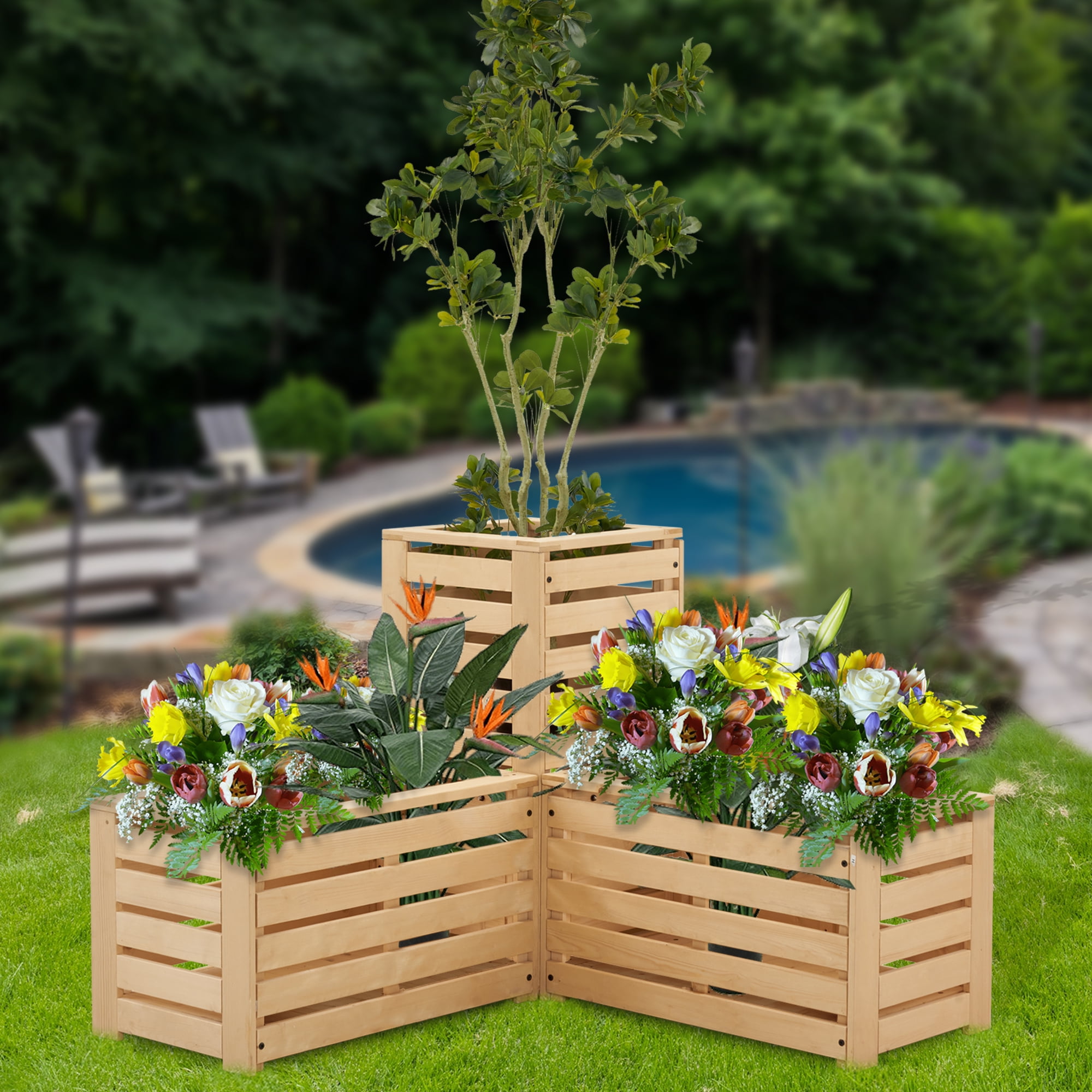 Corner Raised Garden Bed