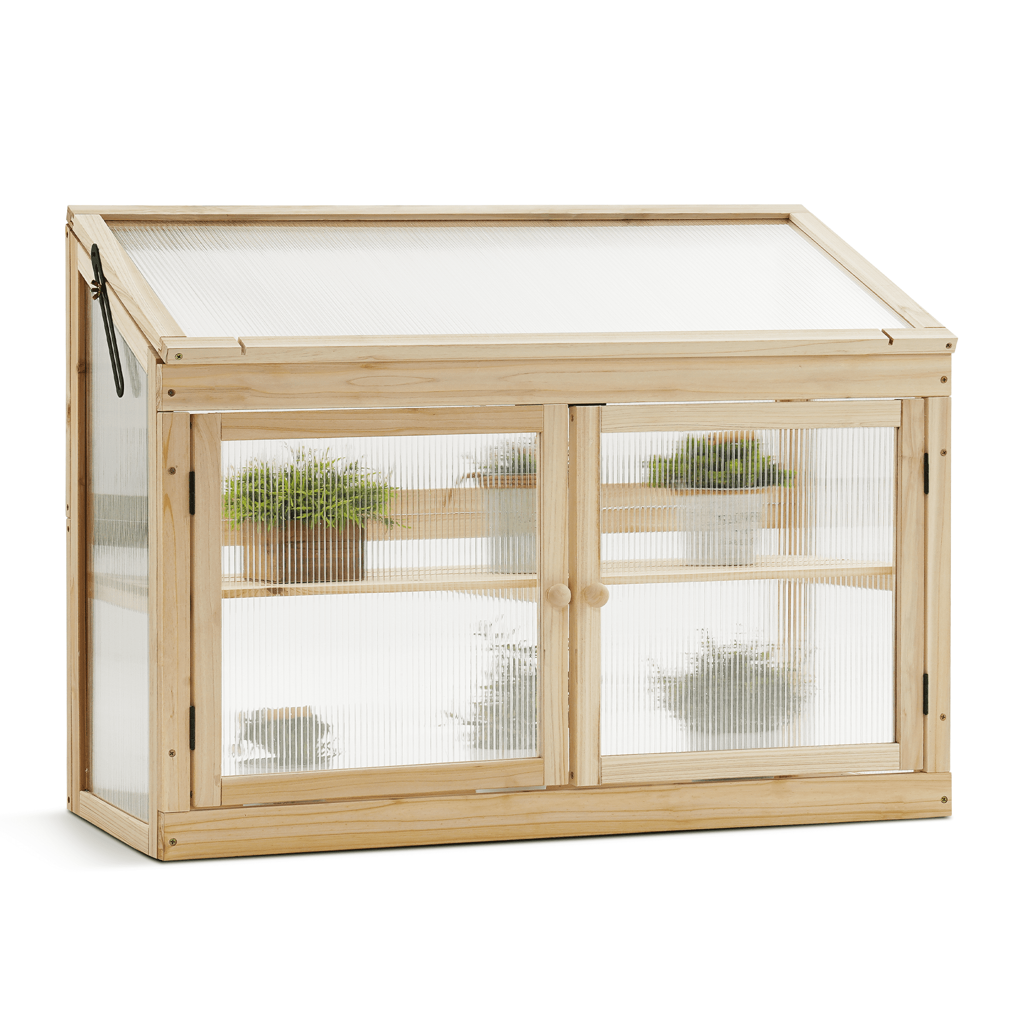 MCombo 2-Tier Wooden Cold Frame Garden Greenhouse 0160 (Natural)