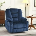 thumbnail image 1 of MCombo 27.2'' Extra Wide Seat Power Lift Recliner Chair for Short People, Fabric R7561 (Navy Blue, Small-Wide), 1 of 8