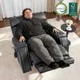 thumbnail image 1 of MCombo 27‘’ Extra Wide Oversized Power Recliner Chair for Big Tall Adults, Faux Leather, Dark Grey, 1 of 9