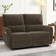 thumbnail image 1 of MCombo 60.2" Wall Hugger Power Reclining Loveseat Sofa with Adjustable Headrest, RV Recliner Loveseat with USB and Type C Charge Ports for Small Spaces 6924 (Brown), 1 of 8