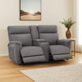 thumbnail image 1 of MCombo 70.8" Power Loveseat Recliner Sofa with Console, Massage and Dual Heating, Adjustable Headrest for Living Room, Fabric (Dark Grey), 1 of 10