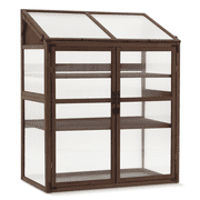 MCombo Cold Frame Large Wooden Greenhouse Cabinet Garden with Adjustable Shelves for Outdoor Indoor Use, 1344