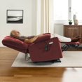 thumbnail image 1 of MCombo Dual Motor Large Power Lift Recliner Chair with Massage and Heat for Big and Tall Elderly People, Infinite Position, Fabric 7680 (Burgundy, Large), 1 of 10