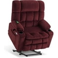 thumbnail image 1 of MCombo Dual Motor Power Lift Recliner with Massage and Heat for Big Elderly in Living Room, Fabric R7897, Medium-Wide, Burgundy, 1 of 9