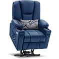 thumbnail image 1 of MCombo Electric Power Lift Recliner Chair with Extended Footrest for Elderly People, 3 Positions, Hand Remote Control, Lumbar Pillow, 2 Cup Holders, USB Ports, Faux Leather 7507 Blue, 1 of 7