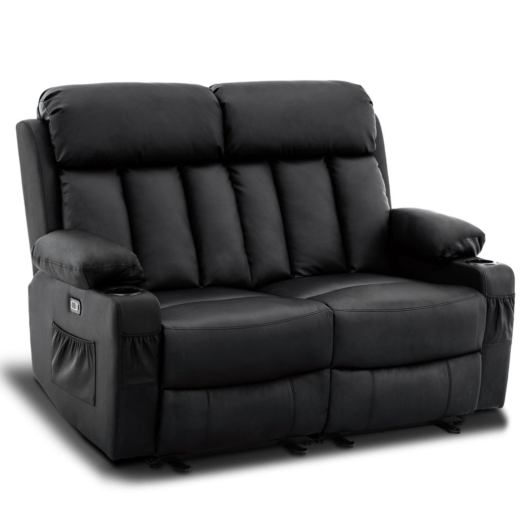 Relax A Lounger Warren - Sillón reclinable manual de piel sintética, color  negro