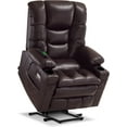 Large Dual Motor Power Lift Recliner Chair with Massage and Dual