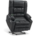 thumbnail image 1 of MCombo Large Dual Motor Power Lift Recliner Chair Sofa with Massage and Heat for Big Elderly People, Infinite Position, USB Ports, Faux Leather R7891 (Black, Large-Wide), 1 of 10