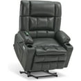 thumbnail image 1 of MCombo Large Dual Motor Power Lift Recliner Chair Sofa with Massage and Heat for Big Elderly People, Infinite Position, USB Ports, Faux Leather R7891 (Grey, Large-Wide), 1 of 10