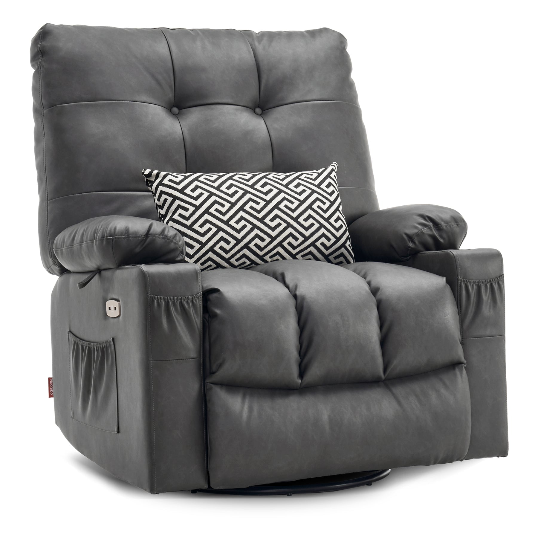 Large Electric Power Swivel Glider Rocker Recliner Chair w