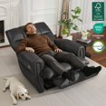thumbnail image 1 of MCombo Large Dual Motor Power Recliner Chair for Tall Person, Infinite Position Sleep Recliner for Living Room, Faux Leather,  Dark Grey, 1 of 10