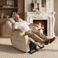 thumbnail image 1 of MCombo Large Power Lift Recliner Chair with Massage and Heat for Elderly Big and Tall People, 3 Positions, 2 Side Pockets, and Cup Holders, USB Ports, Faux Leather 7516 Cream White, 1 of 10