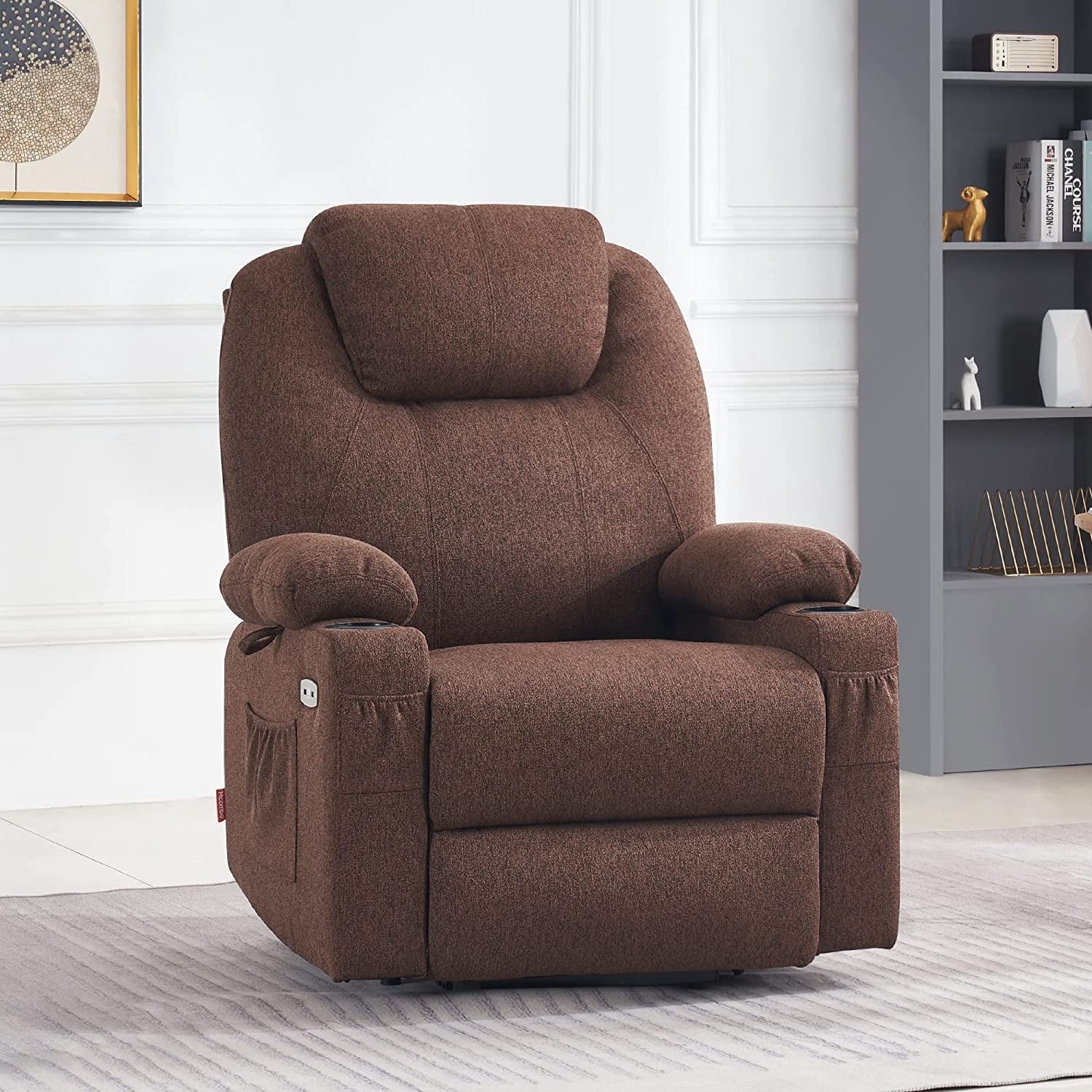MCombo Large Power Lift Recliner Chair Sofa with Massage and Heat for ...