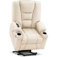thumbnail image 1 of MCombo Large Power Lift Recliner Chair with Massage and Heat,Faux Leather 7539 (Cream White), 1 of 8