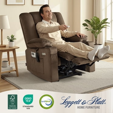 MCombo Large Power Recliner Chair with Vibration Massage and Heat for Big and Tall, Dark Brown