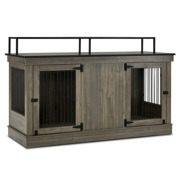 MCombo Large Wooden Dog Crate Furniture TV Stand 1861 (Brown)