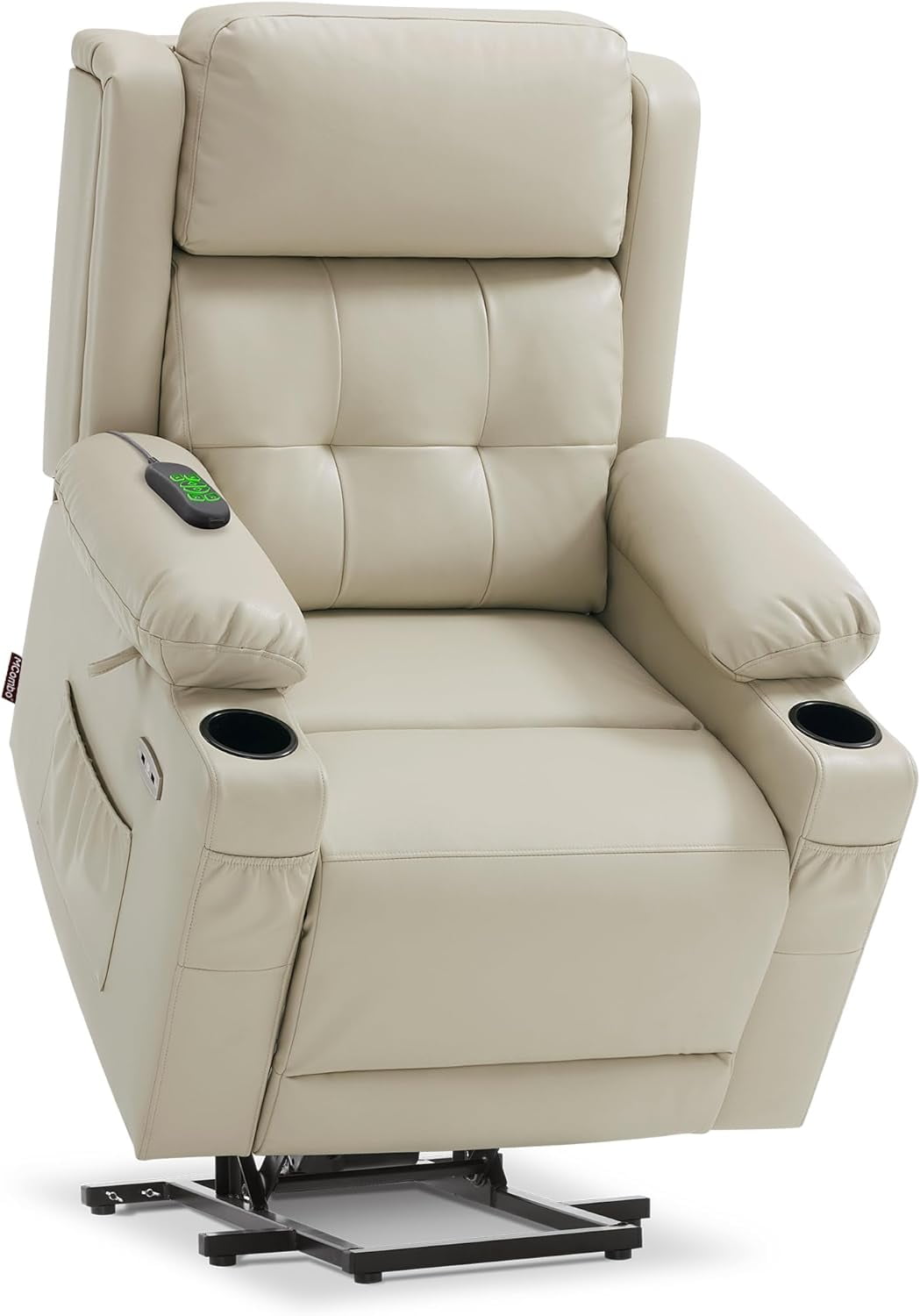 MCombo Power Lift Recliner Chair - Dual Motor, Adjustable Headrest, Infinite Positions, Fabric