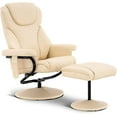 thumbnail image 1 of MCombo Massage Recliner Chair with Ottoman for Living Room, Swivel Recling Chair Faux Leather, 4901  (Cream White), 1 of 8