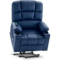 thumbnail image 1 of MCombo Medium Dual Motor Power Lift Recliner Chair with Massage and Heat for Elderly People, Infinite Position, Extended Footrest, Faux Leather 7679 (Navy Blue, Medium), 1 of 9