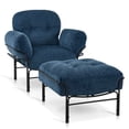 thumbnail image 1 of MCombo Modern Accent Chair with Ottoman, Living Room Chairs with Removable and Washable Cushion, Chenille Upholstered Leisure Sofa Chair for Bedroom Office 4071, 1 of 9
