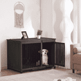 thumbnail image 1 of MCombo No Assembly Wooden Dog Crate Furniture (Large, Brown), 1295, 1 of 7