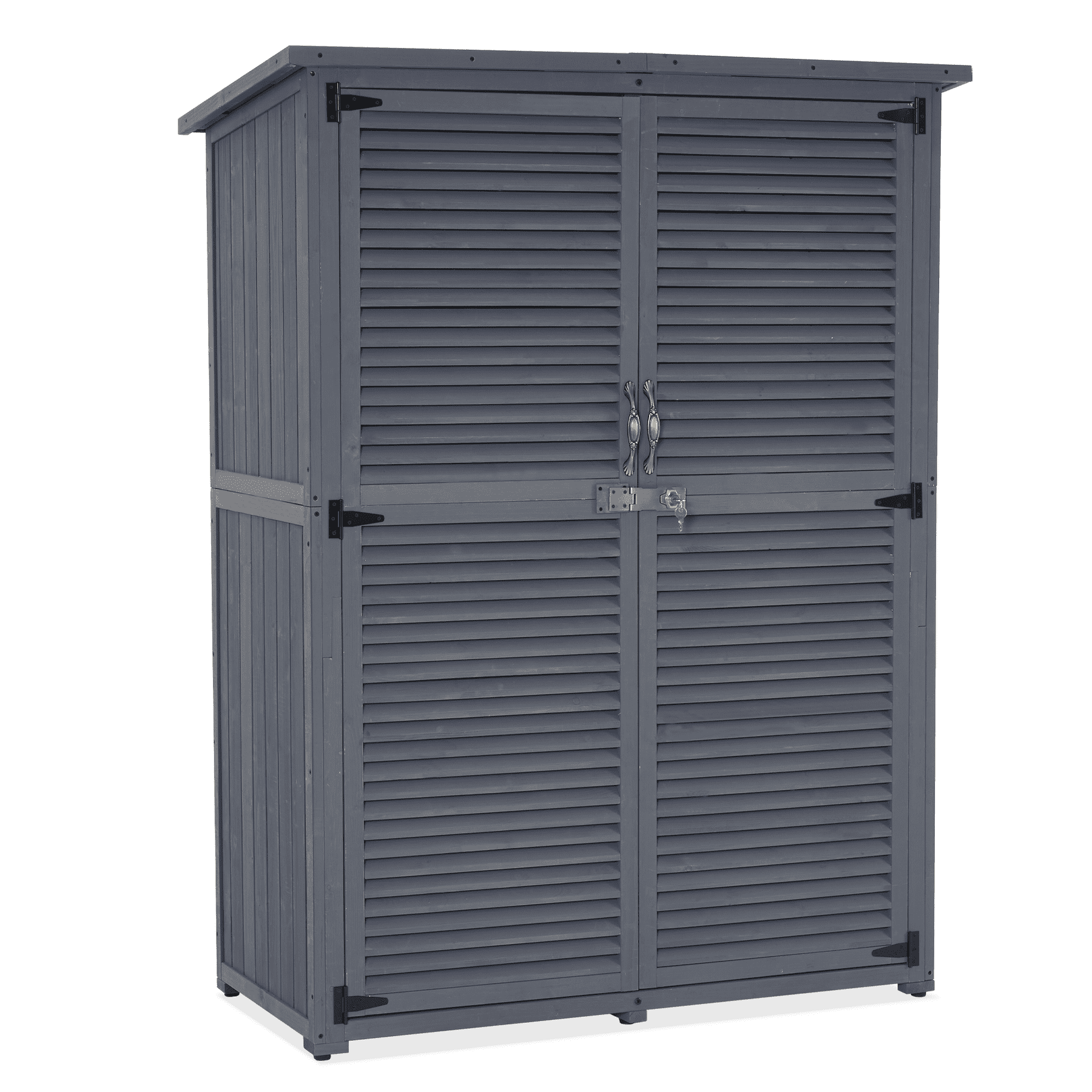 MCombo Outdoor Wood Storage Cabinet, Garden Tool Shed 1900