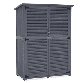 MCombo Outdoor Wood Storage Cabinet, Garden Tool Shed 1900