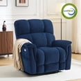 thumbnail image 1 of MCombo Oversized 24.8" Seat Width Large Dual Motor Power Recliner Lift Chair for Tall Elderly, Infinite Position, Navy Fabric, 1 of 13