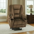 thumbnail image 1 of MCombo Oversized Power Lift Recliner Chair with 27.2'' Extra Wide Seat for Big and Tall Elderly People, Fabric R7541 (Brown, Large-Wide), 1 of 10