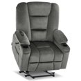 thumbnail image 1 of MCombo Oversized Power Lift Recliner Chair with 27.2'' Extra Wide Seat for Big and Tall Elderly People, Fabric R7541 (Grey, Large-Wide), 1 of 9